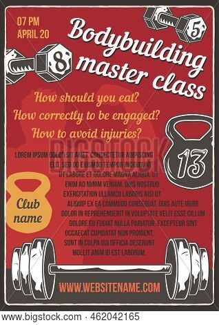 Body Building Master Class Vector Design Illustration