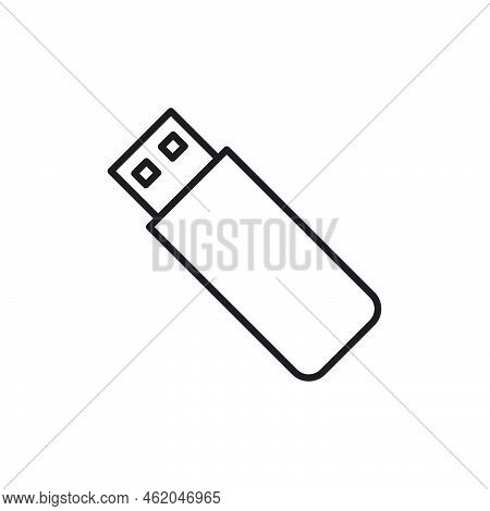 Flashdisk Icon Template Black Color Editable. Flashdisk Icon Symbol Flat Vector Illustration For Gra