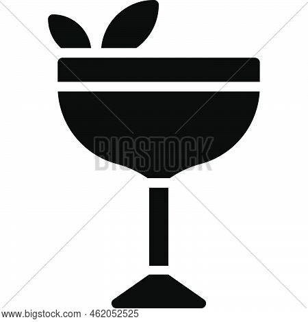 Southside Cocktail Icon, Alcoholic Mixed Drink Vector Illustration