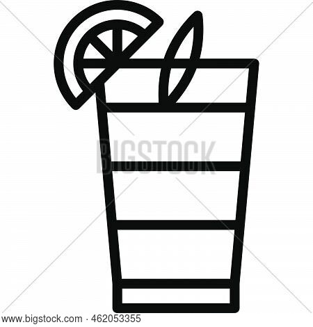 Bob Marley Cocktail Icon, Alcoholic Mixed Drink Vector Illustration