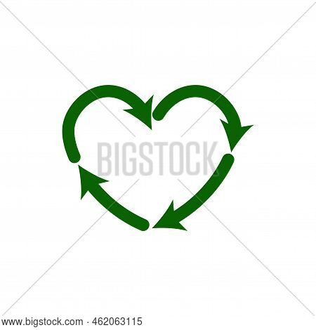 Recycle Heart Icons. Vector & Photo (Free Trial) | Bigstock