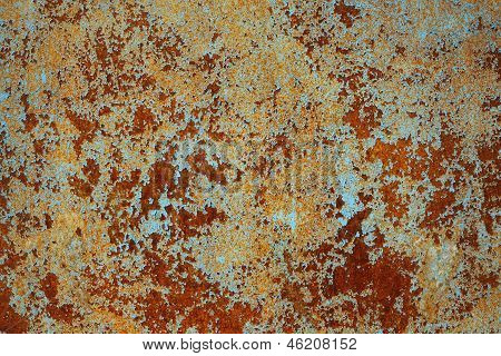 Surface de métal rouillé