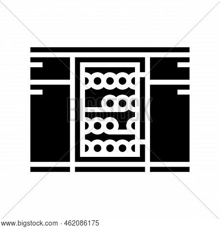 Built In Wine Cooler Glyph Icon Vector. Built In Wine Cooler Sign. Isolated Symbol Illustration