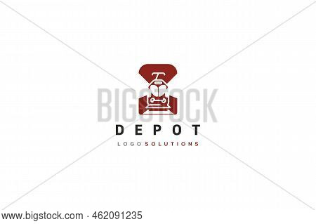 Template Logo Design Solution For Depot Or Garage