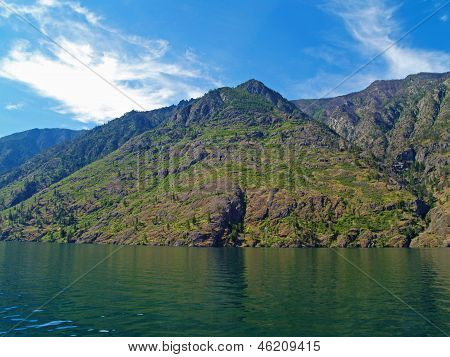 Mountains Overlooking Lake Chelan In Washington State Usa