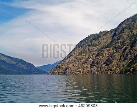 Mountains Overlooking Lake Chelan In Washington State Usa