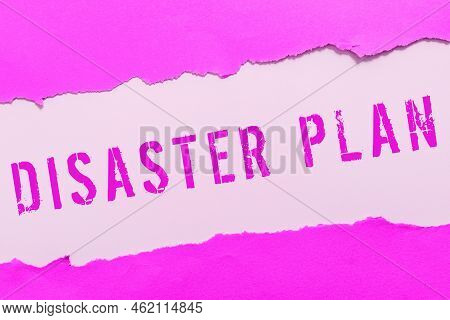 Text Caption Presenting Disaster Plan. Conceptual Photo Respond To Emergency Preparedness Survival A