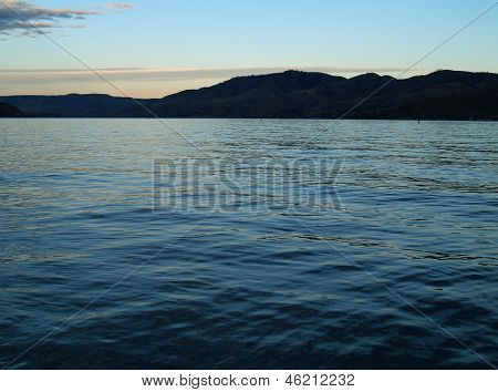 Mountain Lake At Dusk - Lake Chelan In Washington State Usa