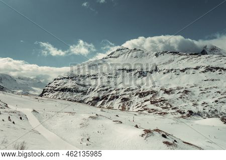 Ski Slopes Of Val Cenis In The Vanoise Park, France