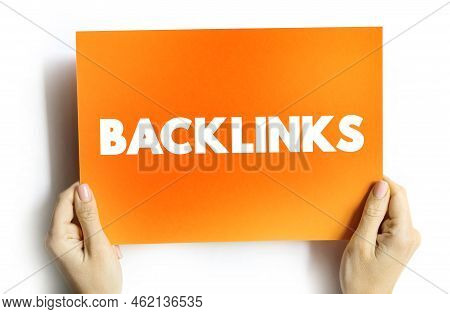 Backlinks - Text On Card, Concept Background