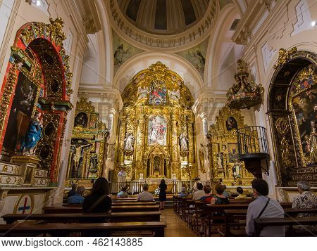 Madrid, Spain - June 19, 2022: Interior Of The Convent De Las Trinitarias Descalzas, Where Is The Bu
