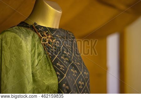 Antique Dresses From The Times Of Kiev Rus' Reconstruction. Kiev, Ukraine - September 24, 2022