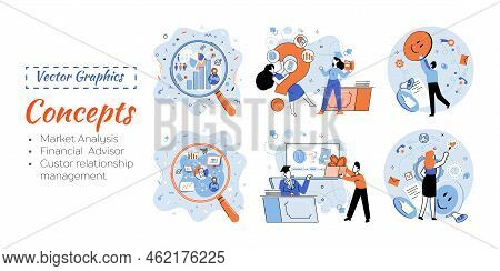 Market Statistics Analysis, Financial Advisor, Customer Relationship Management Business Themes Meta