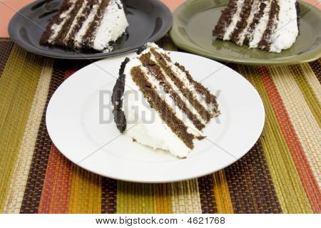 Tre Cookies och Gräddtårta skivor
