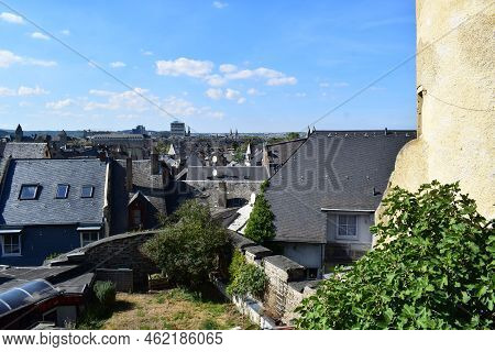 Koblenz, Germany - 09 12 2022: Fortified City Part Ehrenbreitstein Seen From The City Walls