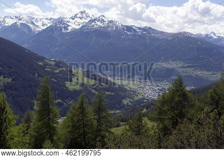 A Mountain Landscape Near Bormio