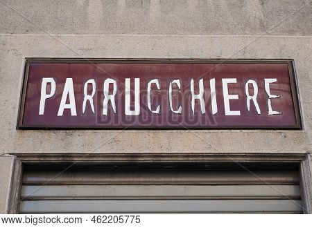 Vintage Parrucchiere Translation Hairdresser Barber Shop Front Sign