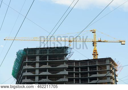 Batumi, Georgia, Ajaria - August 30, 2022: Construction Of A Hotel-type Residential Complex