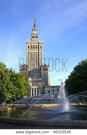 Palace Of Culture And Science In Warsaw