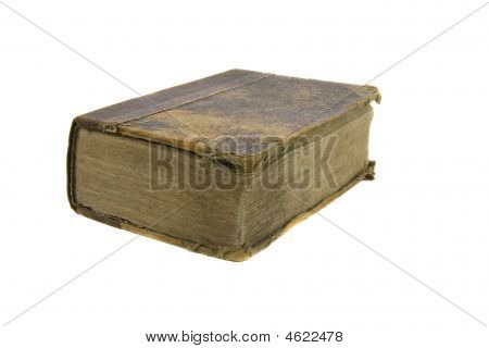 Very Old Bible On The White Background