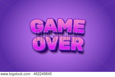 Game Over Colorful Cartoon Style 3d Editable Text Effect