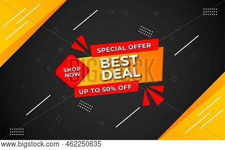 Best Deal Special Offer Banner Template With Editable Text Effect