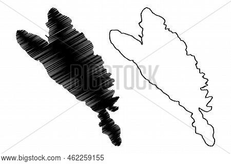 Zlarin Island (republic Of Croatia, Adriatic Sea) Map Vector Illustration, Scribble Sketch Zlarin Ma