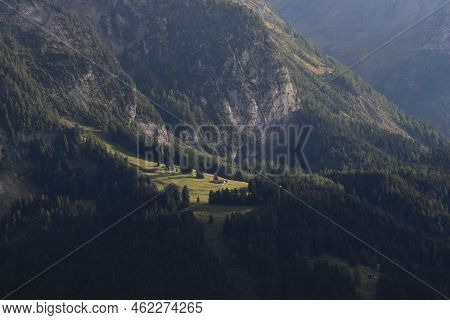 Place Named Topfel In Golden Evening Light.