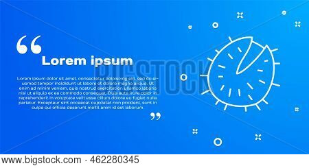 White Line Chestnut Icon Isolated On Blue Background. Barbed And Strong Chestnut. Vector