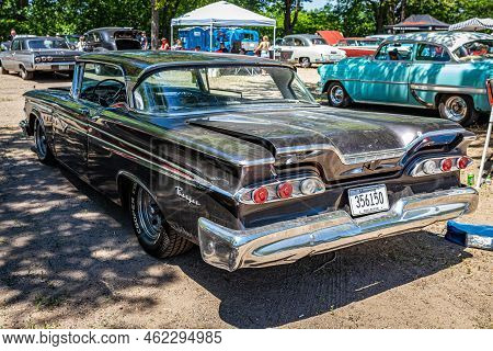 Falcon Heights, Mn - June 18, 2022: High Perspective Rear Corner View Of A 1959 Edsel Ranger 2 Door 