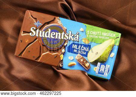 Kharkiv, Ukraine - November 3, 2021: Studentska Chocolate Bar Is A Popular Czech Chocolate Manufactu
