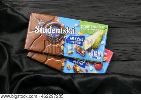 Kharkiv, Ukraine - November 3, 2021: Studentska Chocolate Bar Is A Popular Czech Chocolate Manufactu