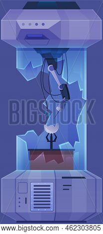 Broken Appliance. Unsuccessful Experiment In Research Science And Technology Laboratory. Accident An