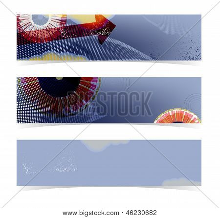 Set van horizontale Banners