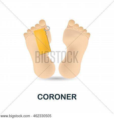 Coroner Icon. 3d Illustration From Crime Collection. Creative Coroner 3d Icon For Web Design, Templa