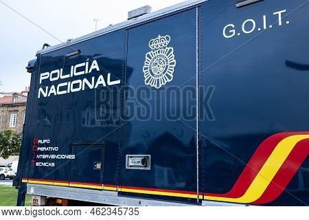 La Coruna, Spain; September 23, 2022: La Coruna, Spain; September 23, 2022: Policia Nacional Grupo O