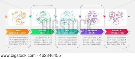 Lead Nurturing Campaign Rectangle Infographic Template. Contacts. Data Visualization With 5 Steps. E