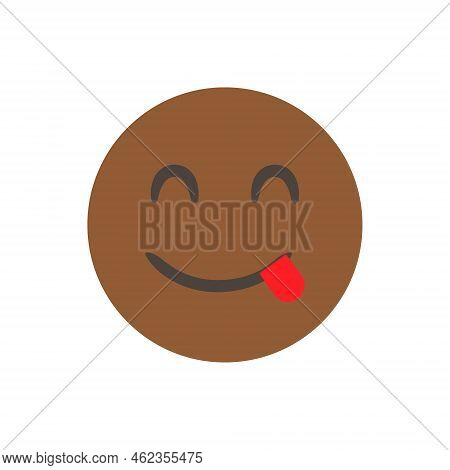 Tasty, Deliciuos, Yum. Vector Illustration. Emoji. Isolated 3d. Vector Emoji. For Ui Interface