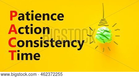 Pact Patience Action Consistency Time Symbol. Concept Words Pact Patience Action Consistency Time On