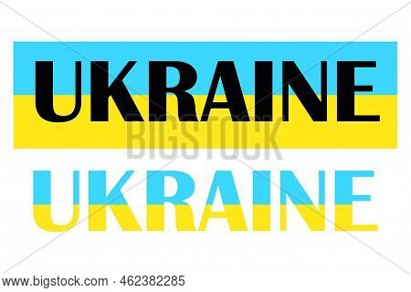 Ukraine Banner, Symbol, Icon, Button. Vector Illustration. Stock Image.