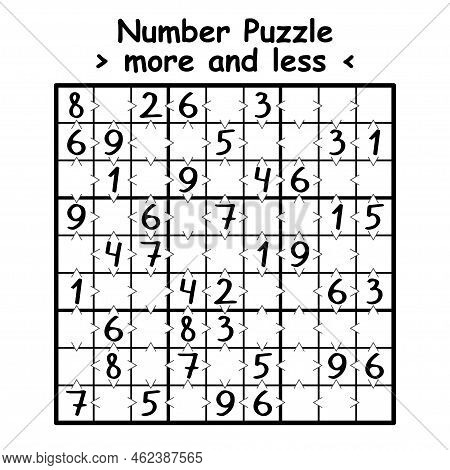 Sudoku Puzzle Black And White Vector Illustration