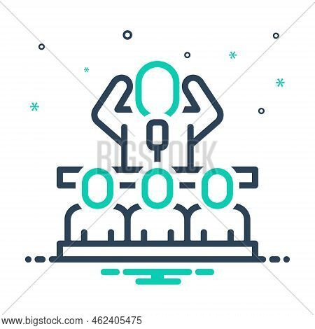 Mix Icon For Senator Member Lawmaker Legislator Politician Speaker Podium Presenter Candidate
