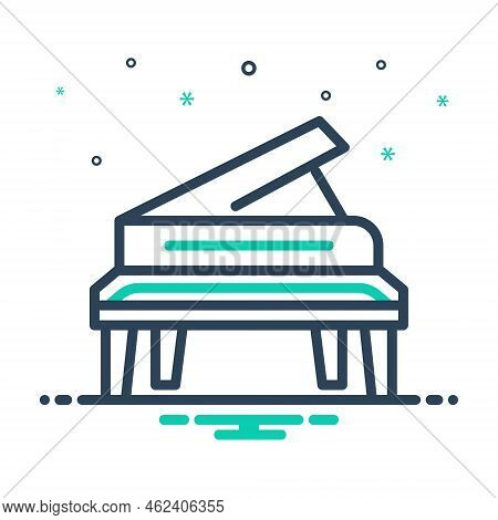 Mix Icon For Piano Instrument Music Pianoforte Entertainment Melody Musical Classica