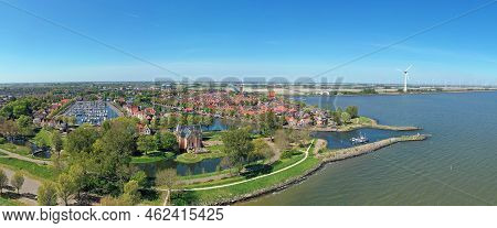Aerial Panorama From The City Medemblik In The Netherlands