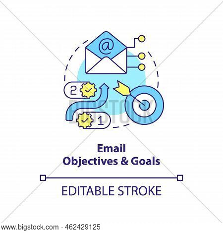 Email Objectives And Goals Concept Icon. Online Marketing. Lead Nurturing Campaign Abstract Idea Thi