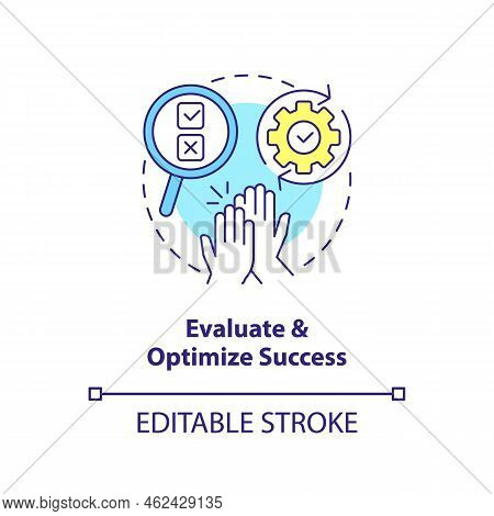 Evaluate And Optimize Success Concept Icon. Lead Nurturing Campaign Abstract Idea Thin Line Illustra