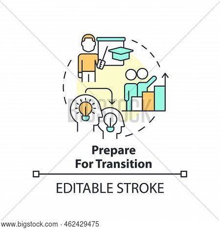 Prepare For Transition Concept Icon. Coaching Tip Abstract Idea Thin Line Illustration. Transfer Kno