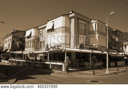 Akyaka - slow city in Turkey.August 1,2021. Mugla,Turkey