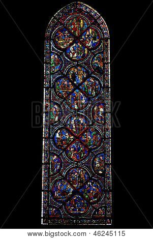 Old Testament Window Of Chartres Cathedral, France