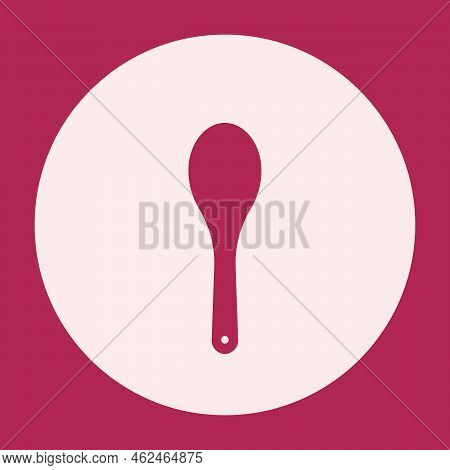 Rice Ladle Icon Or Shamoji Icon Bold Glyph With Round Background For Social Media Highlight